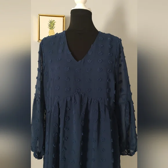 Miholl dress Women V Neck Long Sleeve Style Flowy Summer Size Small Good Cond - Picture 6 of 9